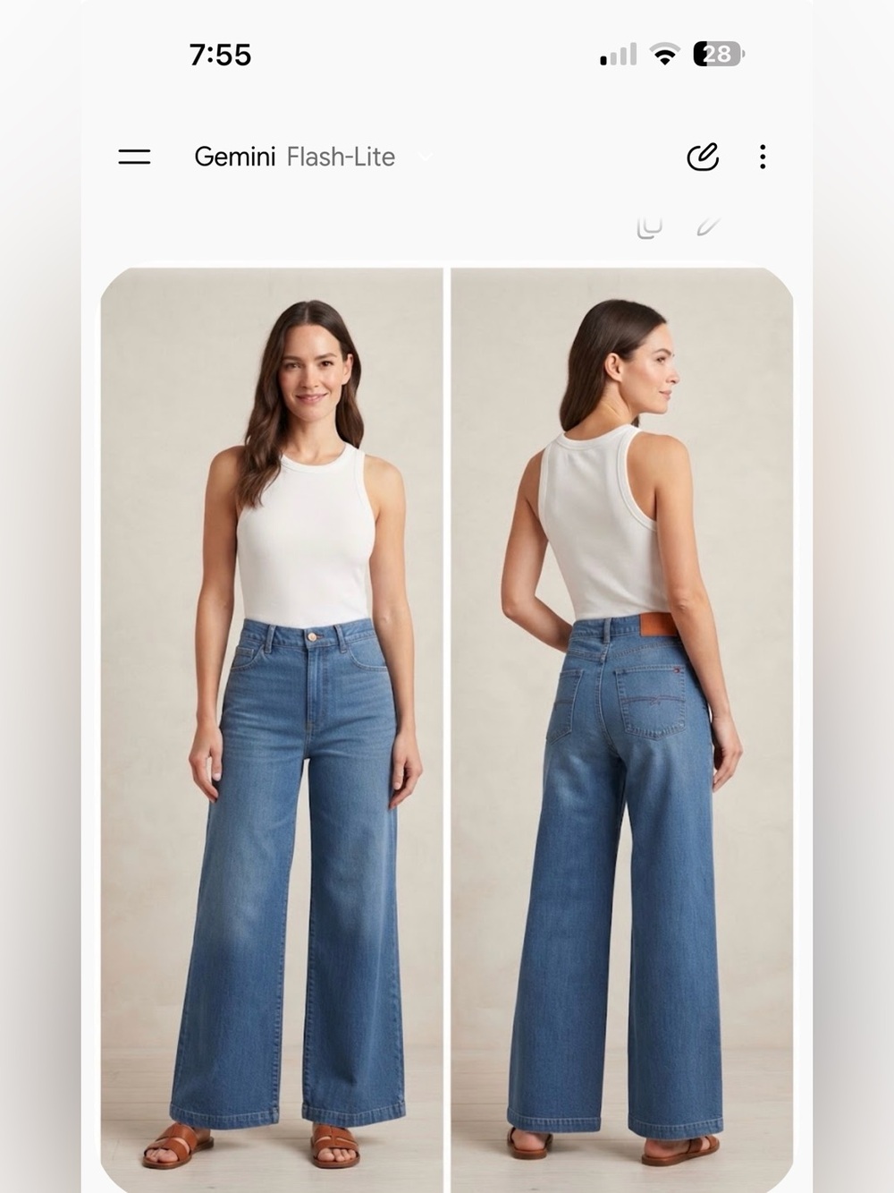 Tommy Hilfiger Medium Blue High-Rise Wide Leg Jeans Size 10